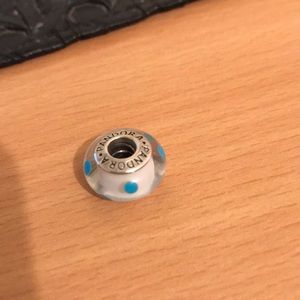 DISCONTINUED Pandora Blue Polka Dots Charm
